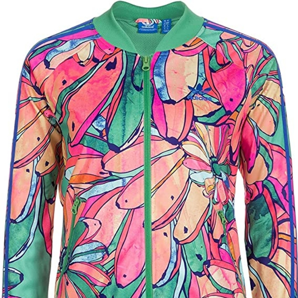 Adidas X FARM Bananas Supergirl Track Jacket Women's Size M